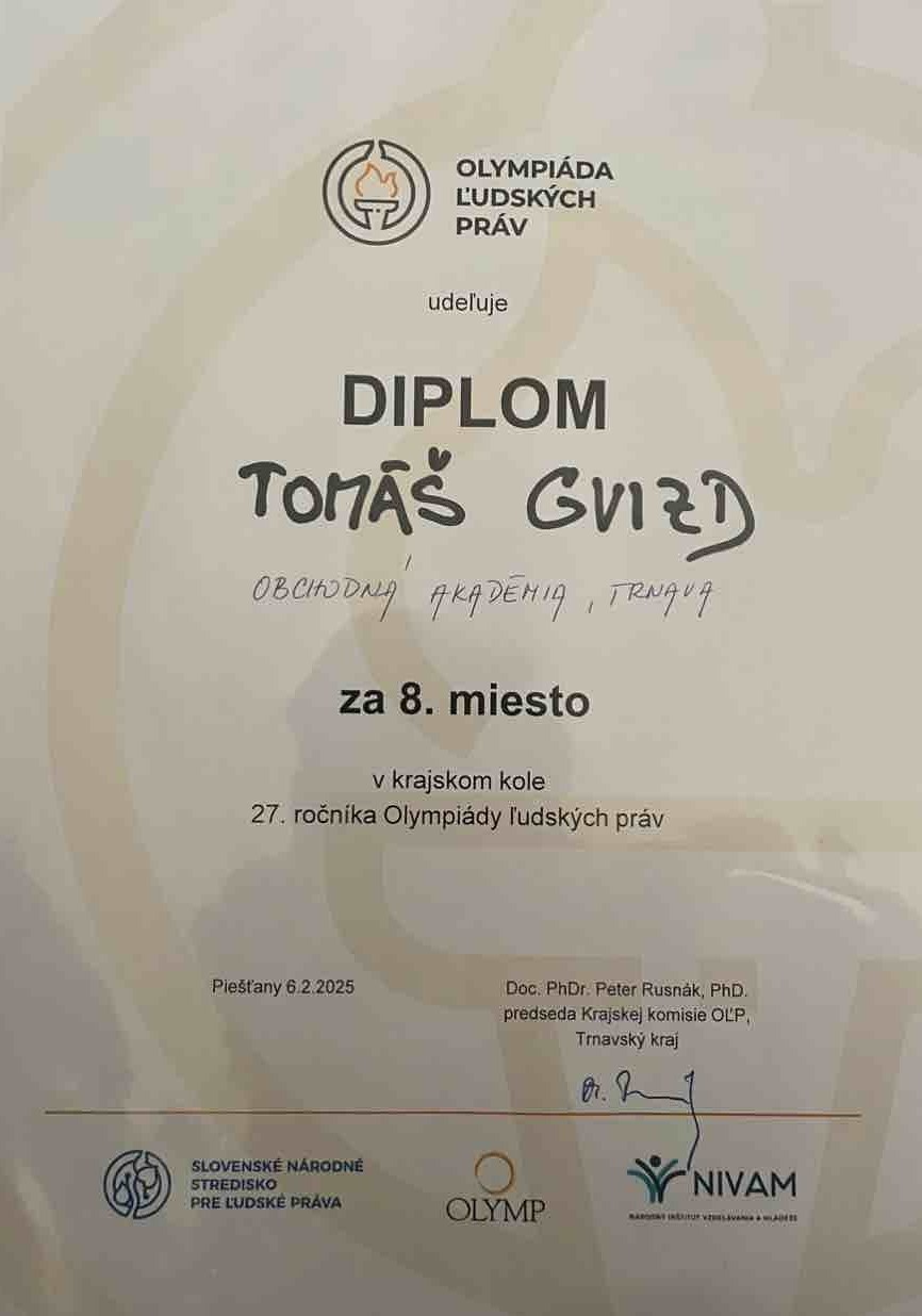 Titulný obrázok článku Krajské kolo Olympiády ľudských práv